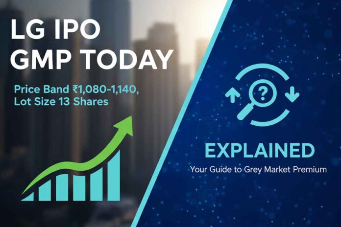 LG IPO GMP Today - Price Band ₹1,080-1,140, Lot Size 13 Shares