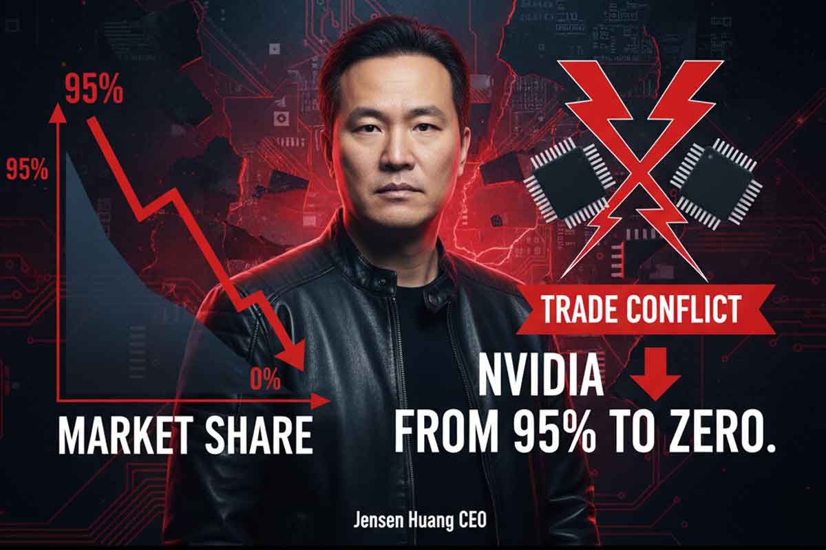 Nvidia CEO Jensen Huang: 95% to Zero Market Share Amid Trade Conflict Nvidia CEO Jensen Huang: 95% to Zero Market Share Amid Trade Conflict