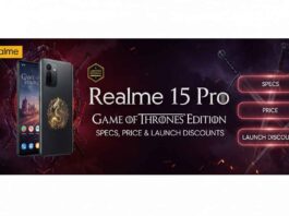 Realme 15 pro game of thrones specs, price & launch discounts