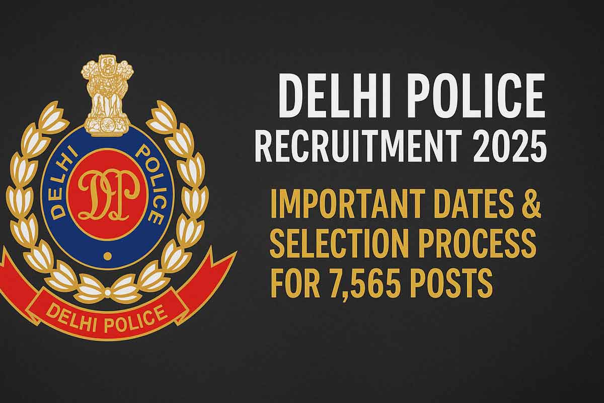 Delhi Police Recruitment 2025 – Important Dates & Selection Process for 7,565 Posts