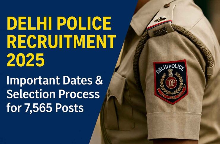 Delhi Police Recruitment 2025 – Important Dates & Selection Process for 7,565 Posts