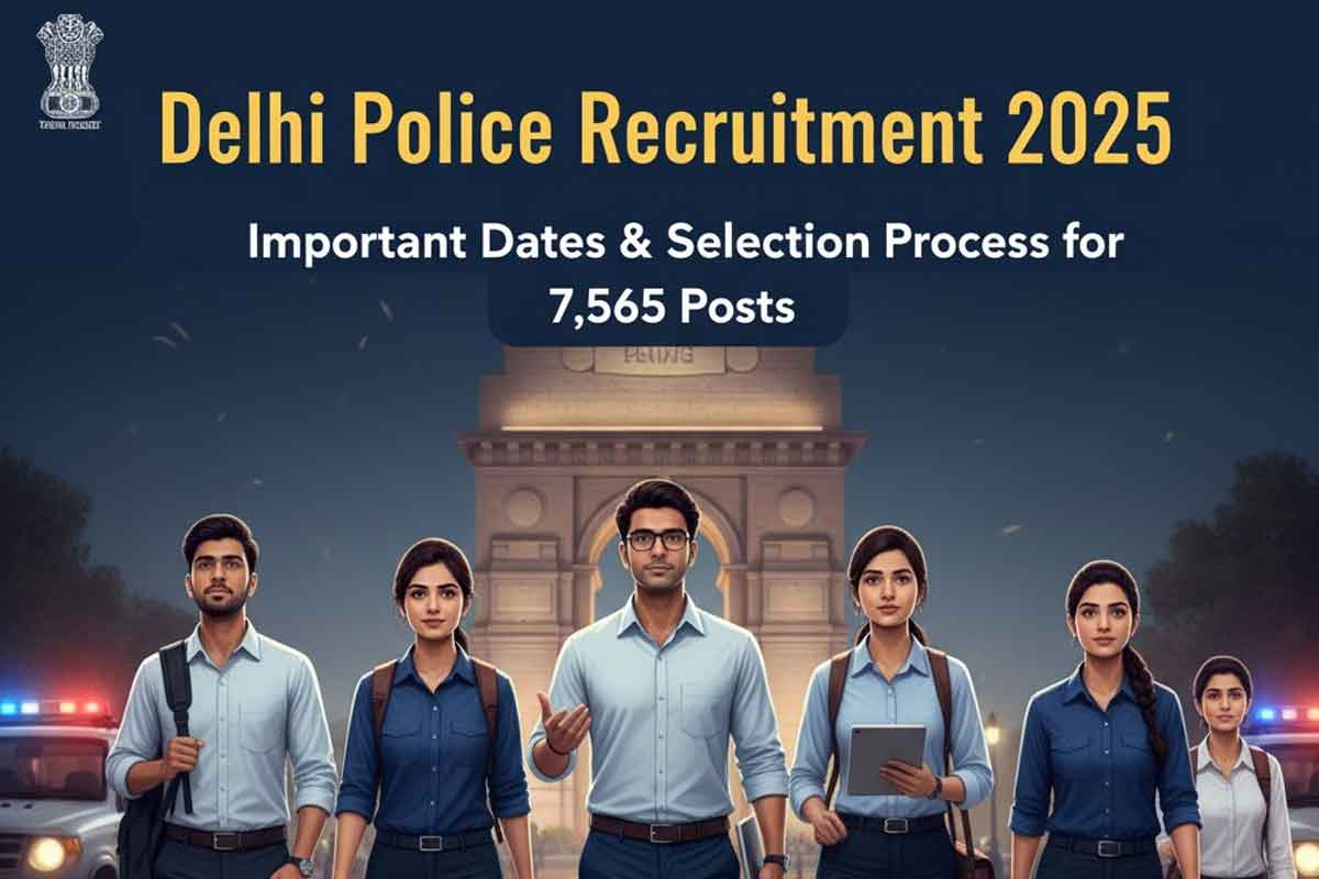 Delhi Police Recruitment 2025 – Important Dates & Selection Process for 7,565 Posts