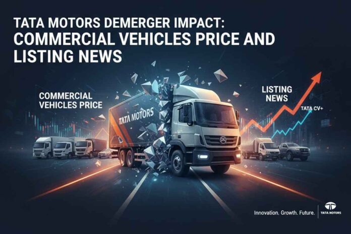 tmpl-1 Tata Motors Demerger Impact: Commercial Vehicles Price and Listing News