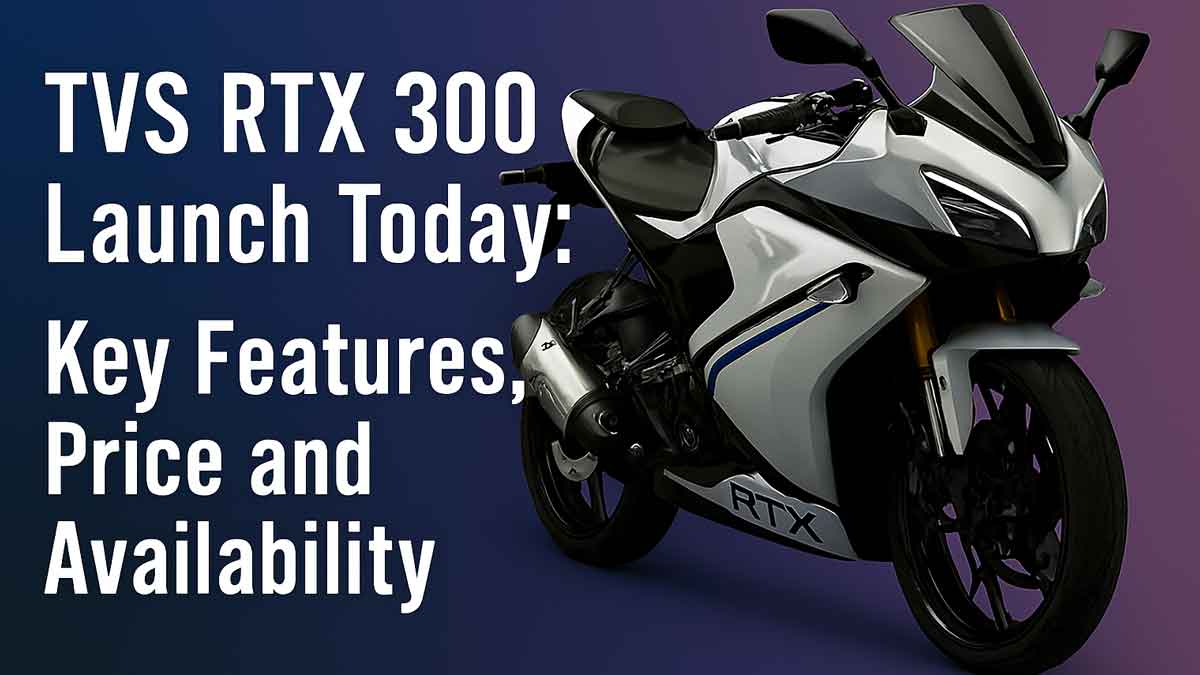 TVS RTX 300 Launch Today: Key Features, Price and Availability