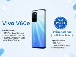 Vivo V60e Features & Specifications with Available Discounts