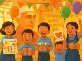 childrens-day-feature.jpg" alt="Children celebrating 14 November Bal Diwas with handmade gifts
