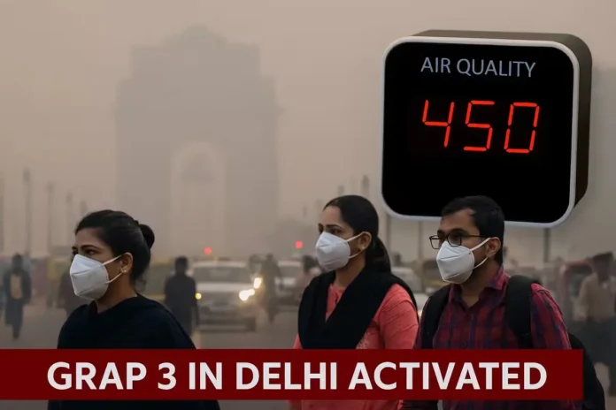 Delhi air pollution severe as GRAP 3 restrictions activated