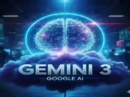 Google Gemini 3 AI concept with futuristic neural network visuals