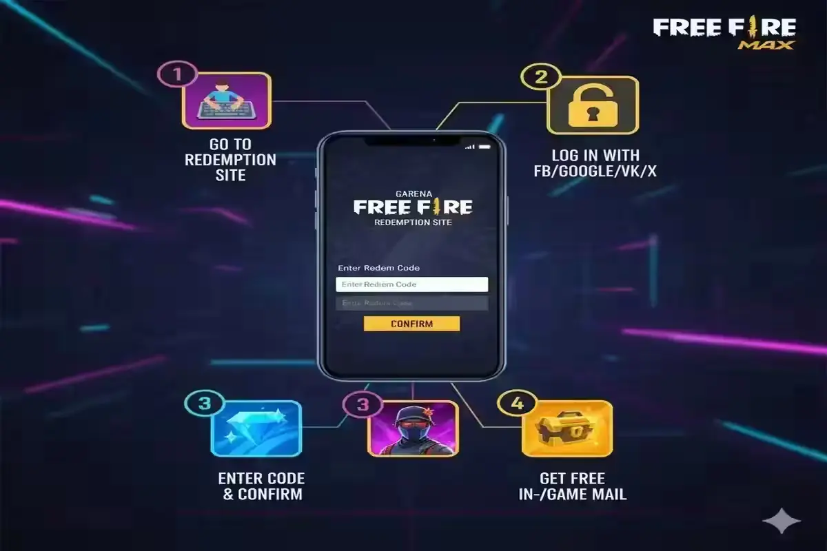 Garena Free Fire MAX redeem code process guide