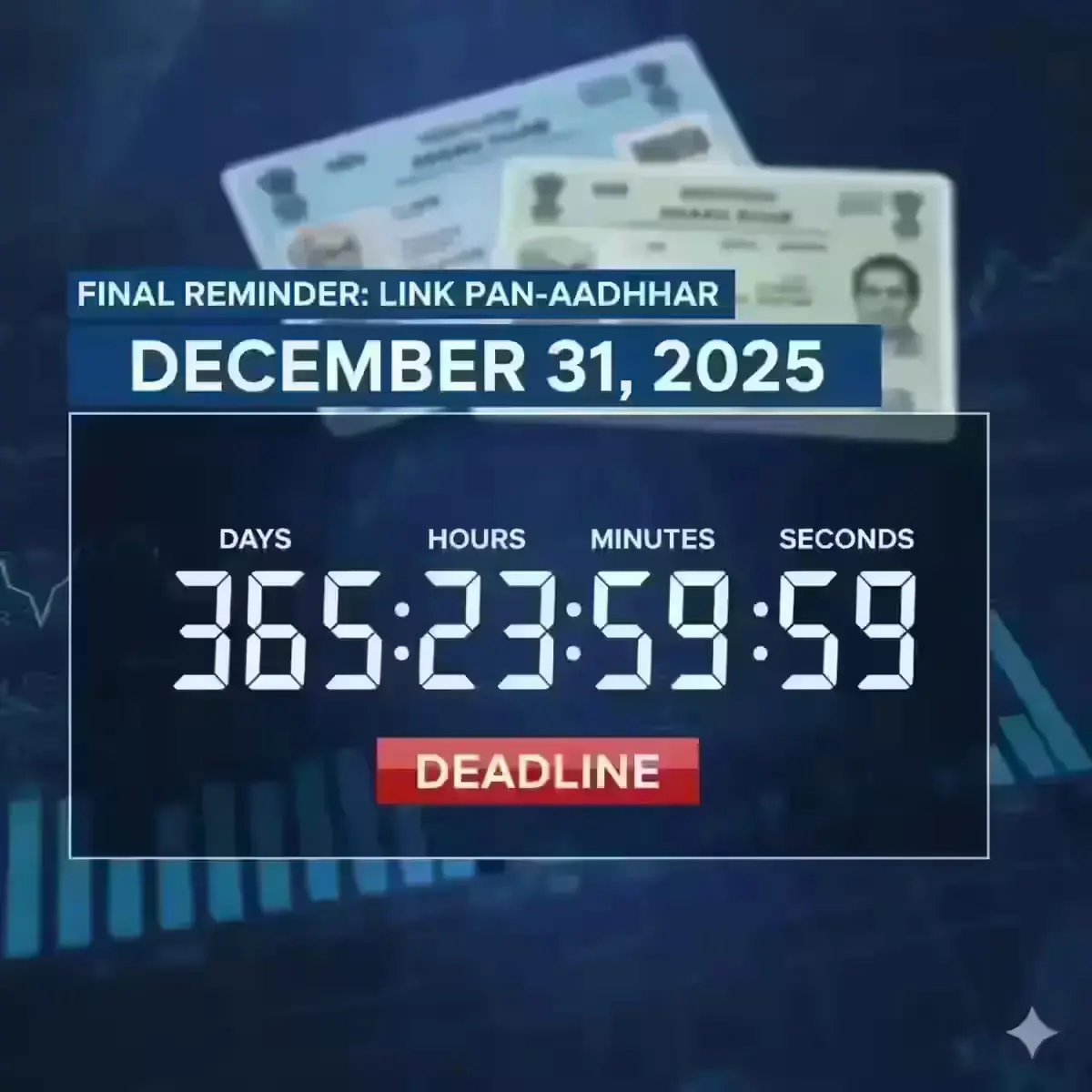 PAN Deactivation Update: Aadhar-PAN Linking Deadline Ends on December 31, 2025 PAN Deactivation Countdown – Link Aadhar Before December 31, 2025