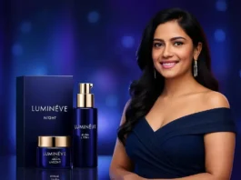 Ghazal Alagh launches Luminéve night skincare brand at official event