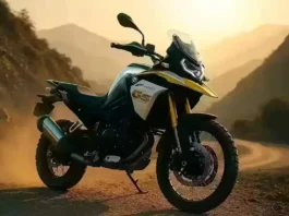 BMW F 450 GS adventure bike on mountain road