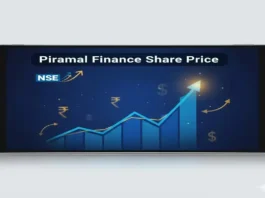 Piramal Finance share price rising stock graph on NSE