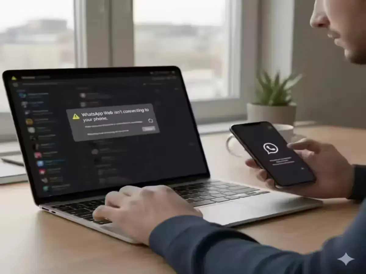 WhatsApp Web Down? What’s Causing the Outage Now User trying to reconnect WhatsApp Web on laptop
