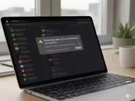 WhatsApp Web connection error during outage