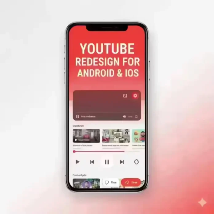 YouTube Redesign for Android and iOS mobile apps