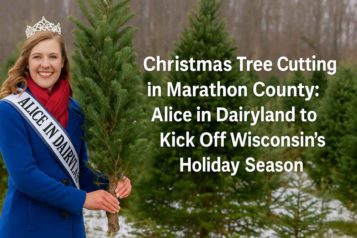 Christmas Tree Cutting in Marathon County: Alice in Dairyland to Kick Off Wisconsin’s Holiday Season Christmas Tree Cutting in Marathon County: Alice in Dairyland to Kick Off Wisconsin’s Holiday Season