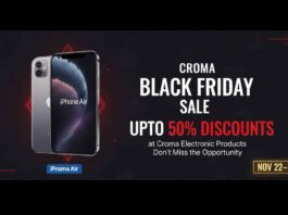 Croma Black Friday Sale iPhone Air: Upto 50% Discounts at Croma Electronic Products – Don’t Miss the Opportunity (Nov 22–30)