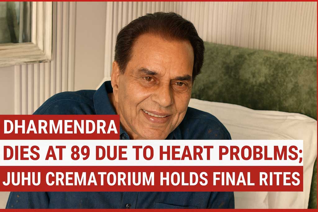 Dharmendra Dies at 89 Due to Heart Problems; Juhu Crematorium Holds Final Rites