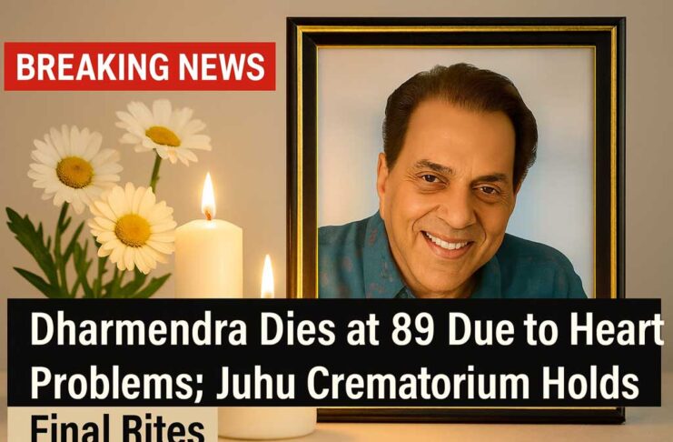 Dharmendra Dies at 89 Due to Heart Problems; Juhu Crematorium Holds Final Rites