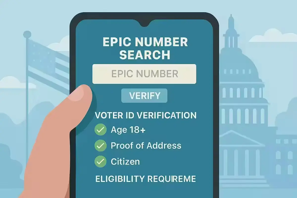 EPIC number search and voter eligibility checklist for SIR form