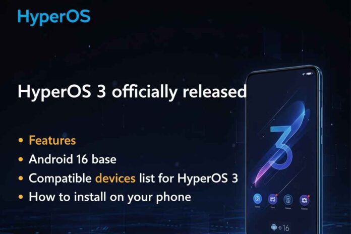 HyperOS 3 officially released - Features, Android 16 base, compatible devices list for HyperOS 3 and how to install on your phone