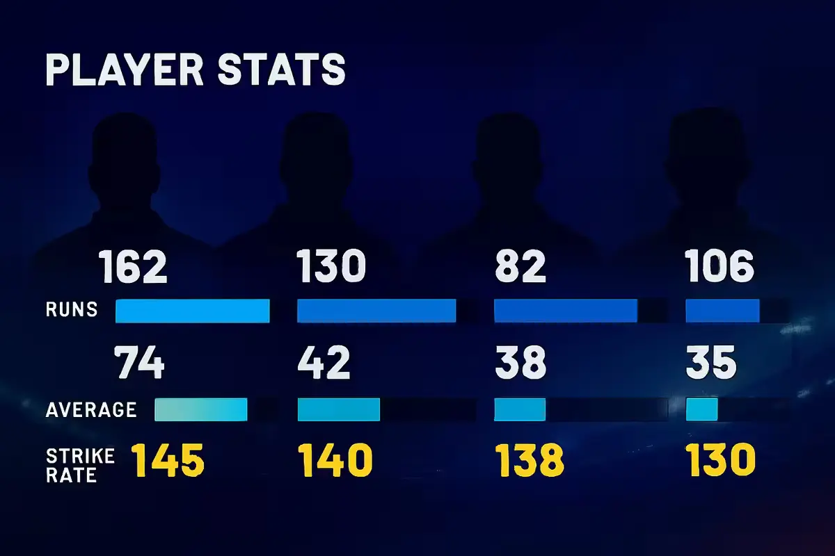 IPL 2026 player performance stats and scoreboard
