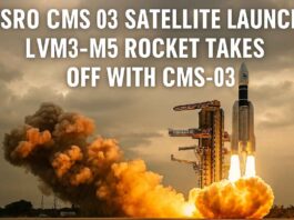 ISRO CMS 03 Satellite Launch: LVM3-M5 Rocket Takes Off With CMS-03