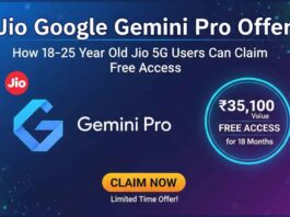 Jio Google Gemini Pro Offer: How 18–25 Year Old Jio 5G Users Can Claim Free Access (₹35,100 Value) for 18 Months