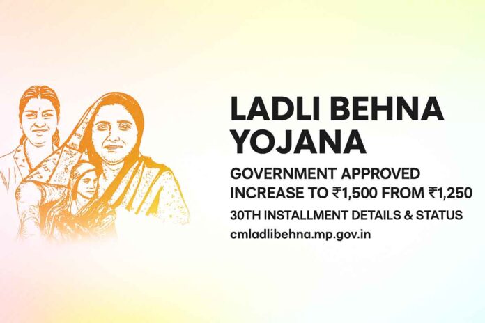 Ladli Behna Yojana Government Approved Increase to Rs 1,500 from Rs 1,250 – 30th Installment Details & Status at cmladlibahna.mp.gov.in