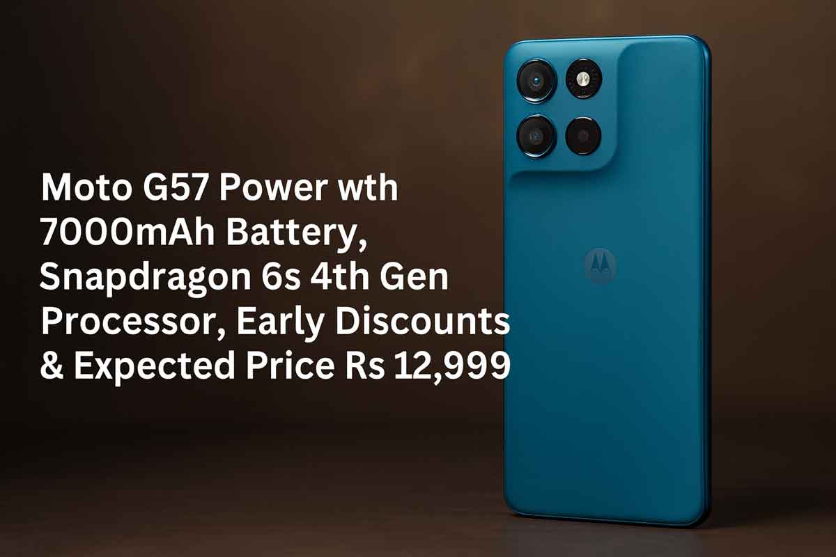 Moto G57 Power With 7000mAh Battery And Snapdragon 6s 4th Gen Processor, Expected Price Just Rs 12,999, Early Discounts And Launch Date Details