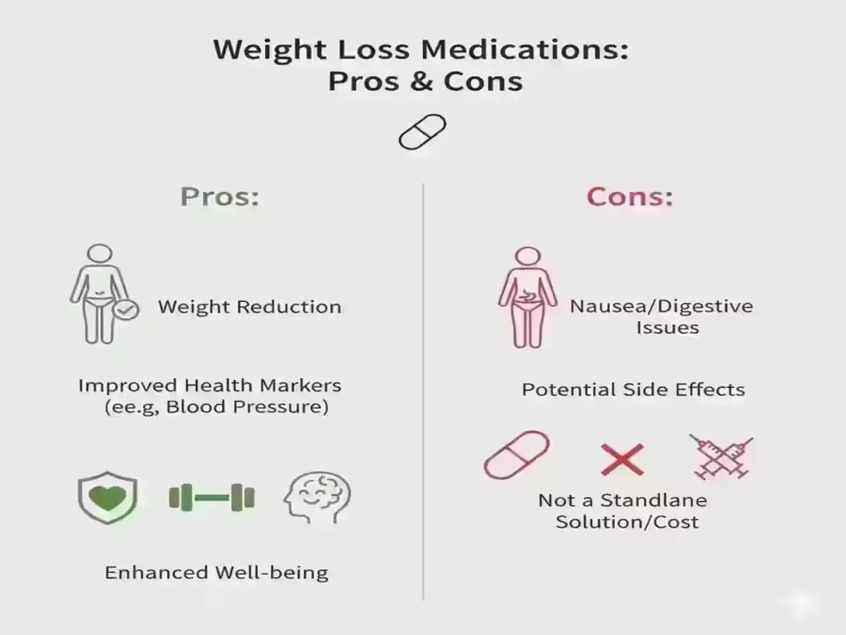 Advantages and disadvantages of new weight loss medications