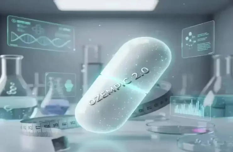 Ozempic 2.0 futuristic pill concept for weight loss