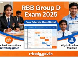 RRB Group D Exam Date 2025: Revised Tentative Exam Schedule at rrbcdg.gov.in – Steps to Download City Intimation Slip