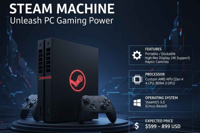 Steam Machine Gaming Console Features, Processor, Operating System and Expected Price