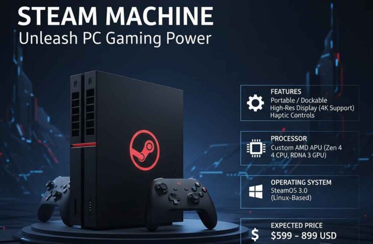 Steam Machine Gaming Console Features, Processor, Operating System and Expected Price