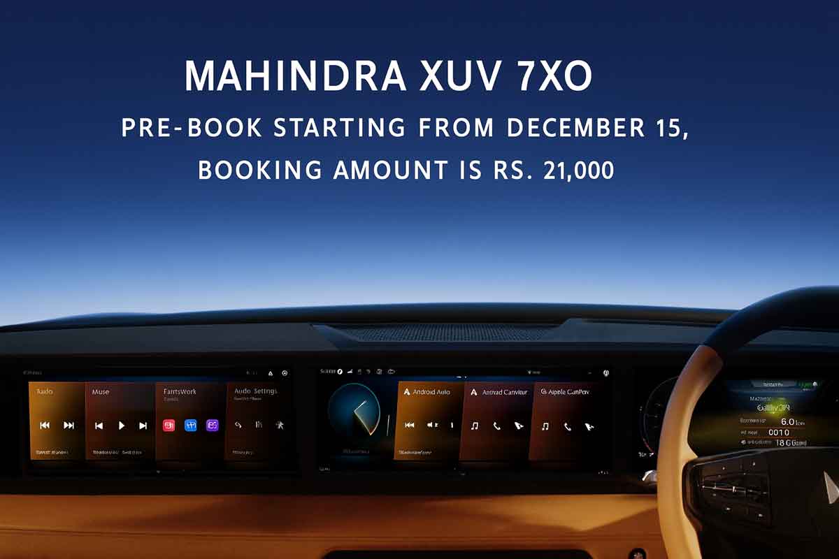 Mahindra XUV 7XO Pre-Book Starting From December 15, Booking Amount is Rs. 21000 – Find Booking Details here Mahindra XUV 7XO Pre-Book Starting From December 15, Booking Amount is Rs. 21000 – Find Booking Details here