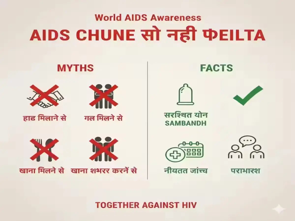 AIDS chune se nahi failta
