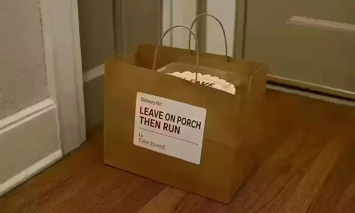 Birthday cake delivery with incorrect message