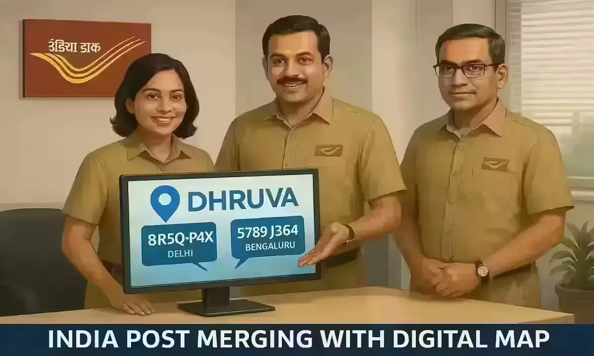 India Post team presenting the DHRUVA digital address system