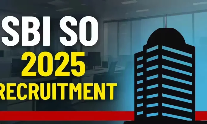SBI SO 2025 recruitment thumbnail showing 996 posts announcement