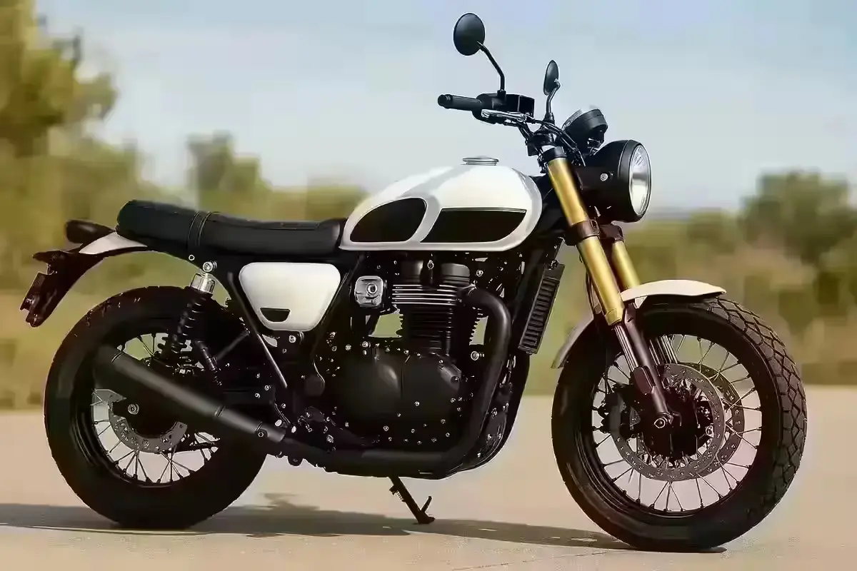 Triumph Tracker 400 retro design and styling details
