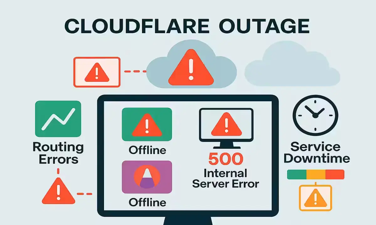 Is Cloudflare Down? Inside the Global Web Outage That Hit Zoom, Zerodha and More Apps affected by Cloudflare outage showing downtime