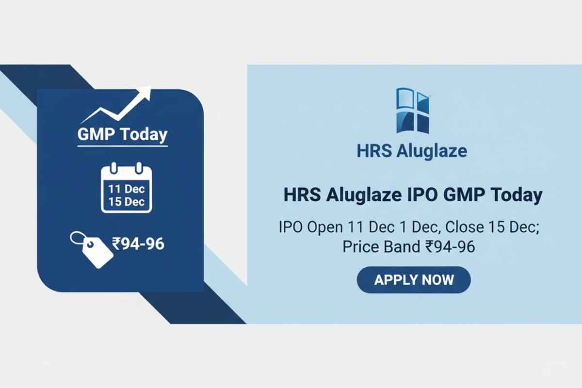 HRS Aluglaze IPO GMP Today - IPO Open 11 Dec, Close 15 Dec; Price Band ₹94-96, Listing Date & Check Allotment Steps