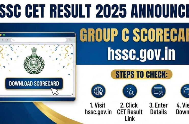 HSSC CET Result 2025 Announced: Steps to Check Group C Scorecard at hssc.gov.in