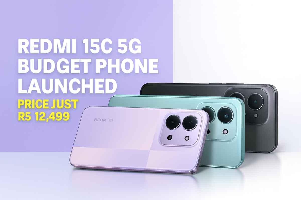 Redmi 15C 5G Budget Phone launched in India with 6,000mAh battery, MediaTek Dimensity 6300 octa core processor, Price Just Rs 12,499 and Early Discounts Redmi 15C 5G Budget Phone launched in India with 6,000mAh battery, MediaTek Dimensity 6300 octa core processor, Price Just Rs 12,499 and Early Discounts