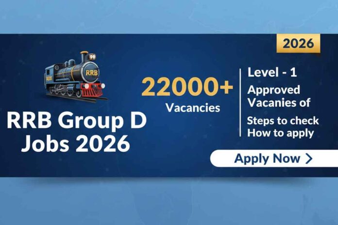 RRB Group D Jobs 2026: 22000 Vacancies in 2026 With Approved Vacancies of Level - 1, Steps to check How to apply