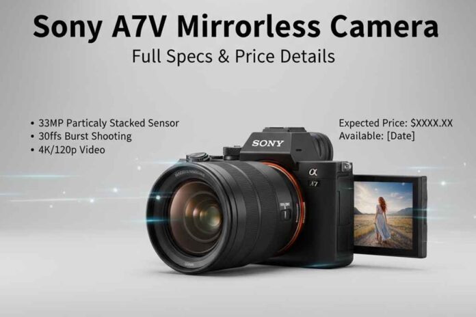 Sony A7V Mirrorless Camera with 33MP Partially Stacked Sensor, 30fps Bursts and 4K/120p – Full Specs & Price Details