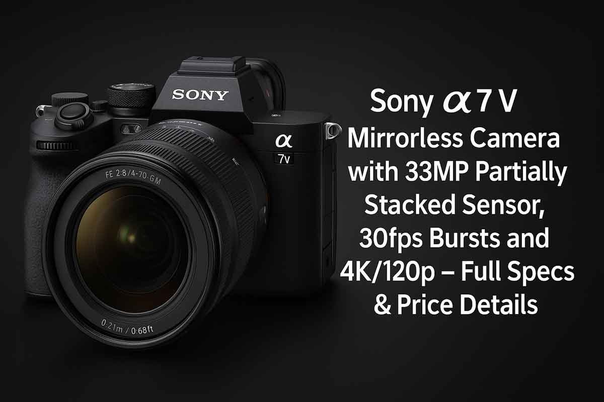Sony A7V Mirrorless Camera with 33MP Partially Stacked Sensor, 30fps Bursts and 4K/120p – Full Specs & Price Details