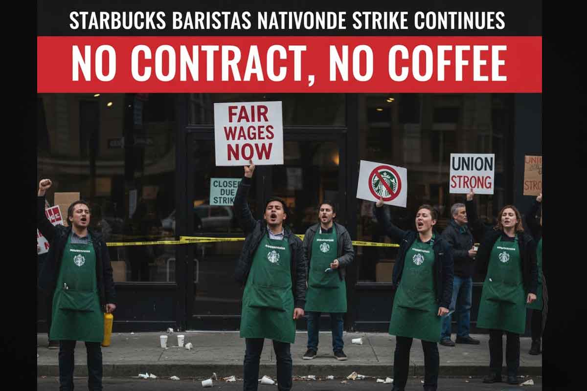 Starbucks Baristas Nationwide Strike Continues: No Contract, No Coffee